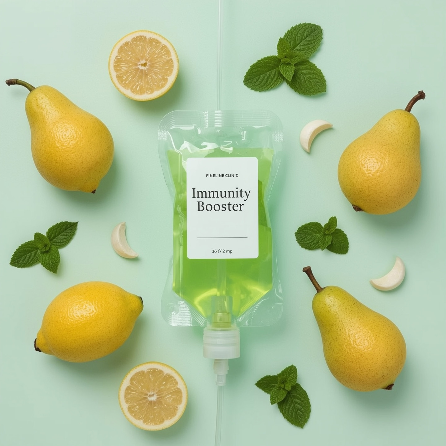 Multivitamin Drip (Green) with apples and lemon
